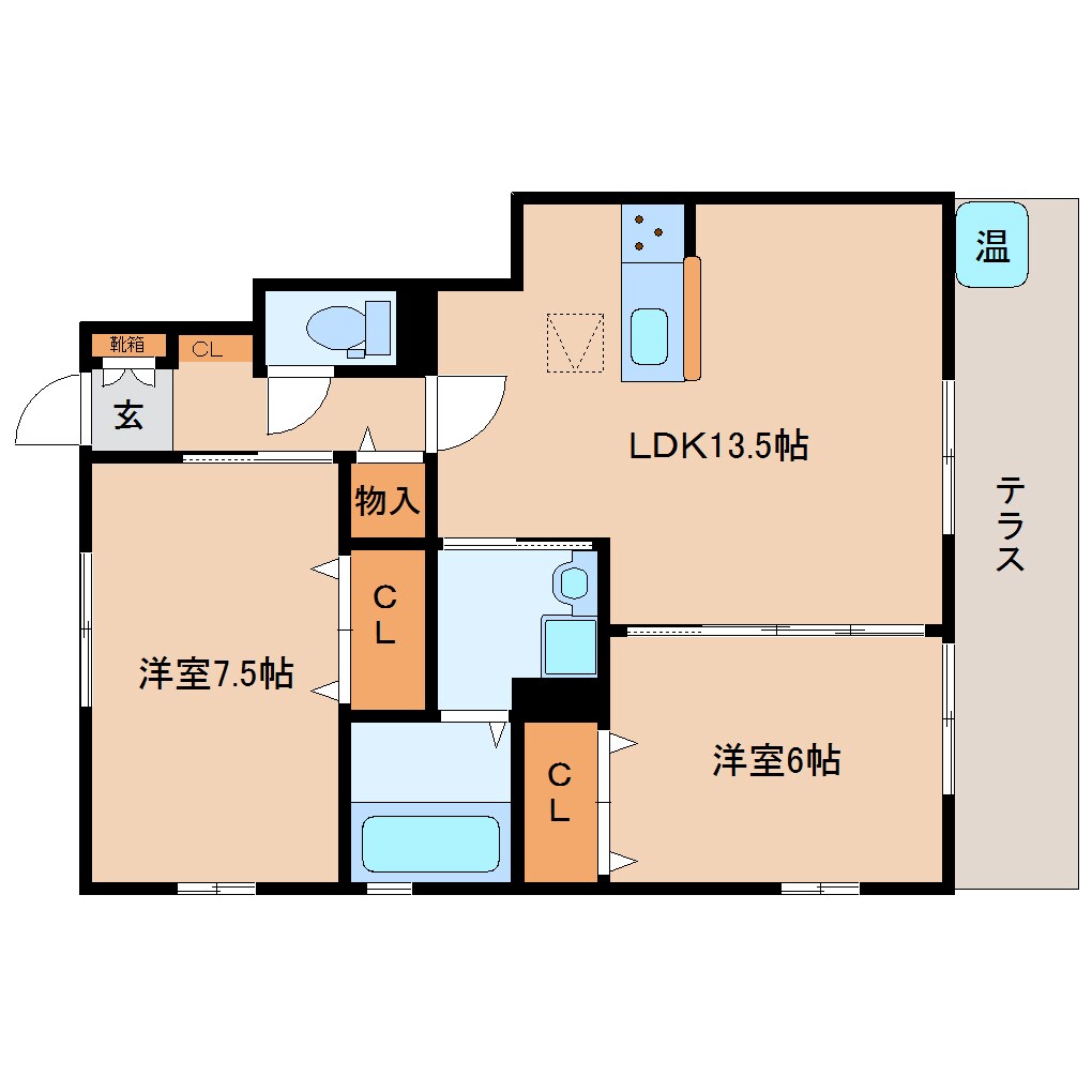 間取り図 近鉄橿原線/九条駅 徒歩8分 1階 築14年