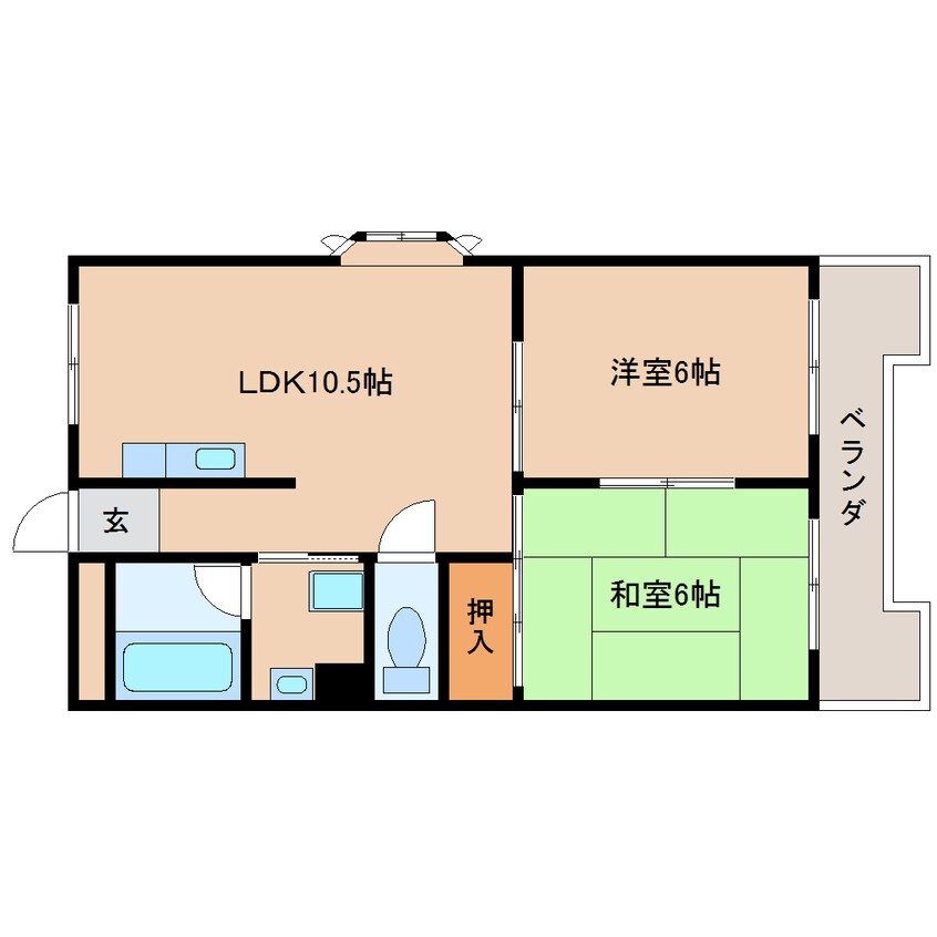 間取図 大和路線・関西本線/大和小泉駅 徒歩11分 4階 築36年