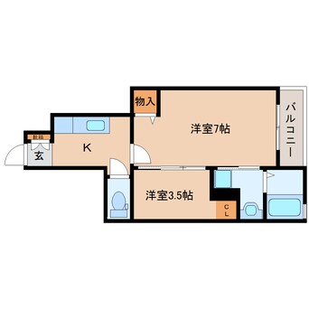 間取図 大和路線・関西本線/大和小泉駅 徒歩4分 1階 築14年