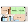 近鉄橿原線/筒井駅 徒歩1分 3階 築28年 3DKの間取り