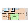 近鉄橿原線/筒井駅 徒歩6分 3階 築29年 2LDKの間取り