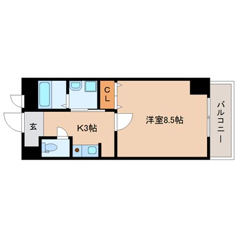 間取図 近鉄橿原線/近鉄郡山駅 徒歩4分 1階 築10年