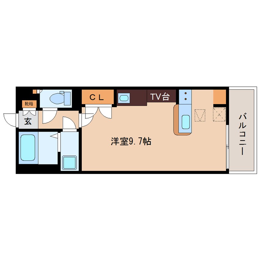 間取図 近鉄橿原線/九条駅 徒歩3分 1階 築9年