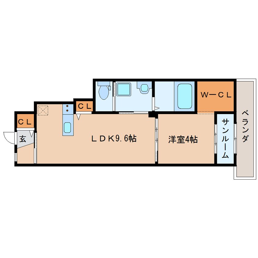 間取図 大和路線・関西本線/大和小泉駅 徒歩3分 1階 築9年