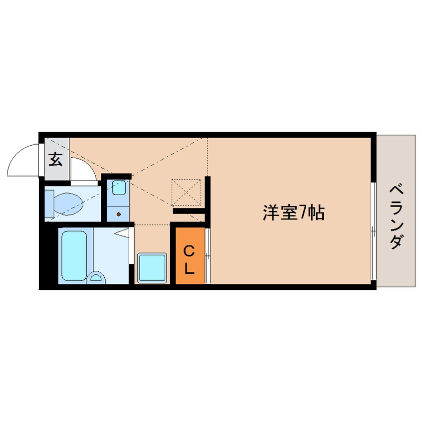 間取図 大和路線・関西本線/大和小泉駅 徒歩4分 1階 築25年