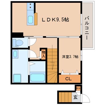 間取図 大和路線・関西本線/大和小泉駅 徒歩1分 2階 築7年