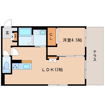 間取図 大和路線・関西本線/郡山駅 徒歩5分 1階 築6年