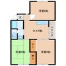 大和路線・関西本線/大和小泉駅 徒歩4分 2階 築38年 3DKの間取り