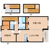 近鉄橿原線/平端駅 徒歩16分 3階 築5年 2LDKの間取り