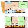近鉄橿原線/九条駅 徒歩10分 1-2階 築45年 4LDKの間取り