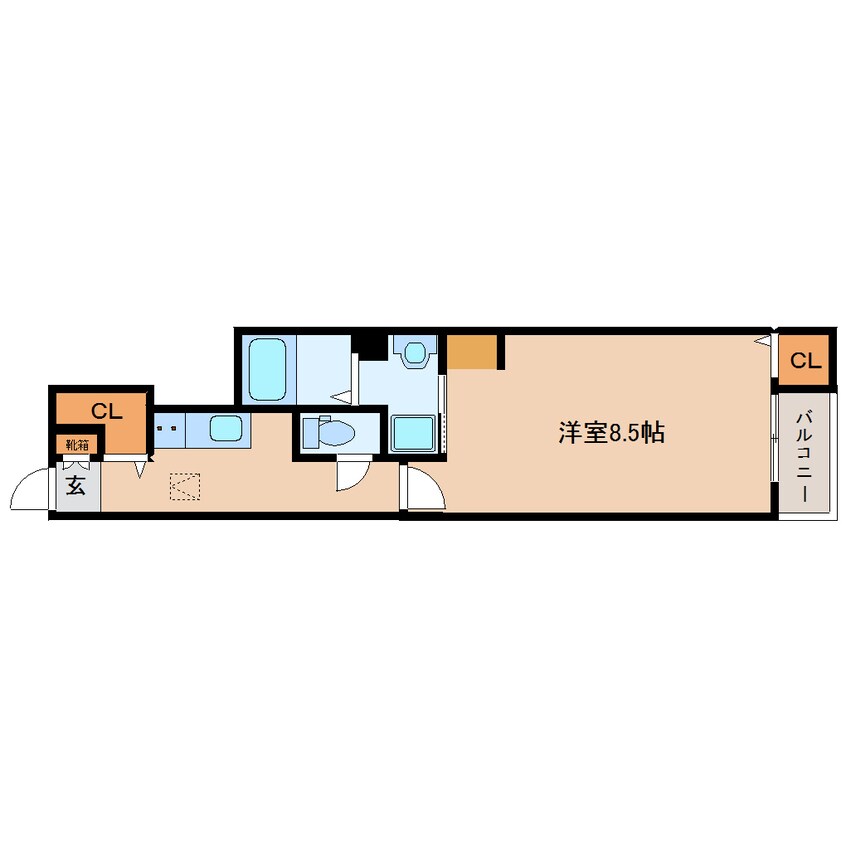 間取図 近鉄橿原線/近鉄郡山駅 徒歩6分 1階 築1年