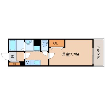 間取図 近鉄橿原線/近鉄郡山駅 徒歩5分 1階 築1年