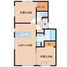 大和路線・関西本線/郡山駅 徒歩6分 1階 築浅 2LDKの間取り