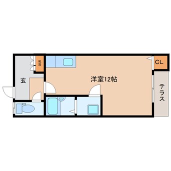 間取図 近鉄橿原線/筒井駅 徒歩11分 1階 築52年