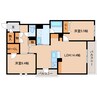 大和路線・関西本線/郡山駅 徒歩12分 3階 築浅 2LDKの間取り