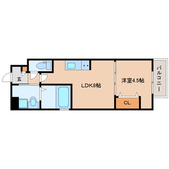 間取図 近鉄橿原線/近鉄郡山駅 徒歩5分 1階 築2年