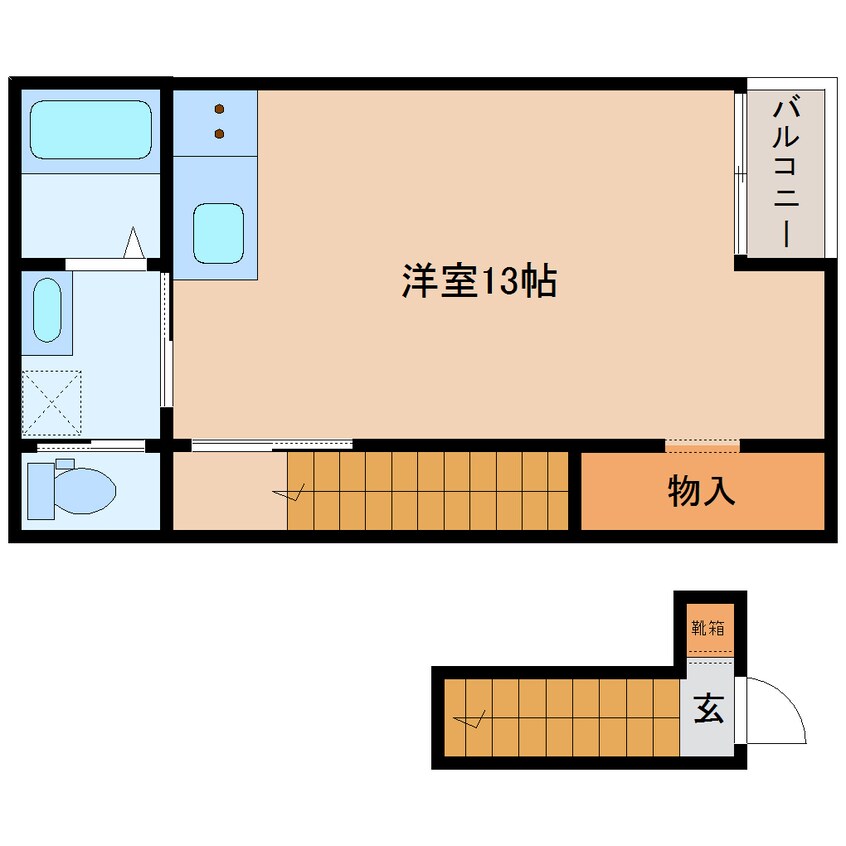 間取図 近鉄橿原線/近鉄郡山駅 徒歩5分 2階 築1年