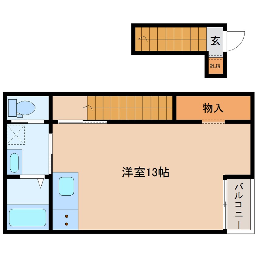 間取図 近鉄橿原線/近鉄郡山駅 徒歩5分 2階 1年未満