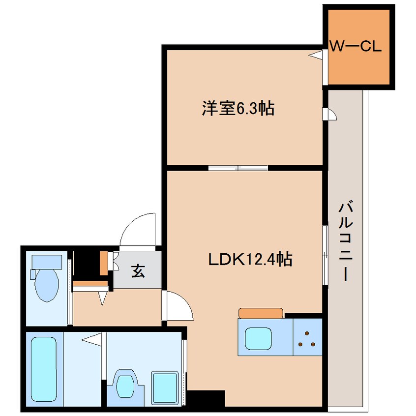 間取図 近鉄橿原線/近鉄郡山駅 徒歩1分 1階 1年未満