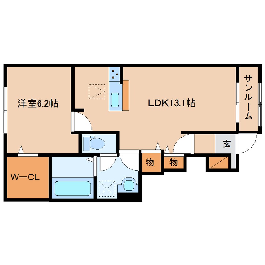 間取図 近鉄橿原線/筒井駅 徒歩8分 1階 1年未満