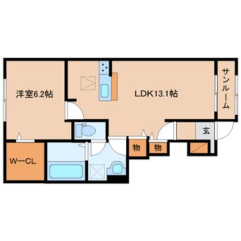 間取図 近鉄橿原線/筒井駅 徒歩8分 1階 1年未満