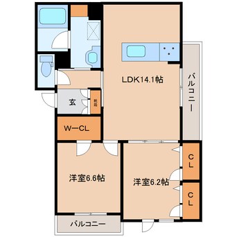 間取図 近鉄橿原線/筒井駅 徒歩7分 1階 建築中