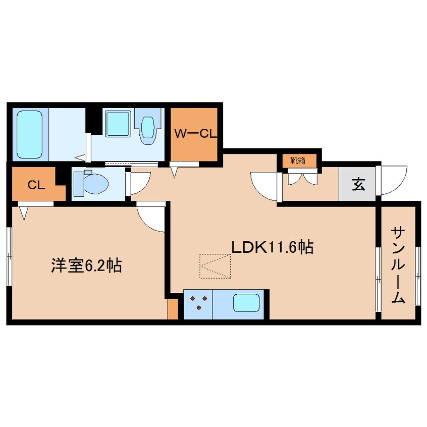 間取図 大和路線・関西本線/大和小泉駅 徒歩17分 1階 1年未満