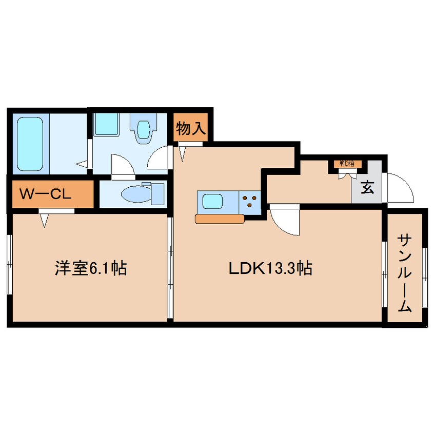 間取図 大和路線・関西本線/大和小泉駅 徒歩17分 1階 1年未満