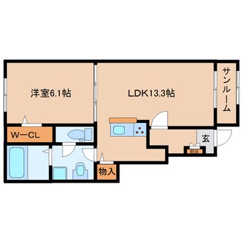 間取図 大和路線・関西本線/大和小泉駅 徒歩17分 1階 1年未満