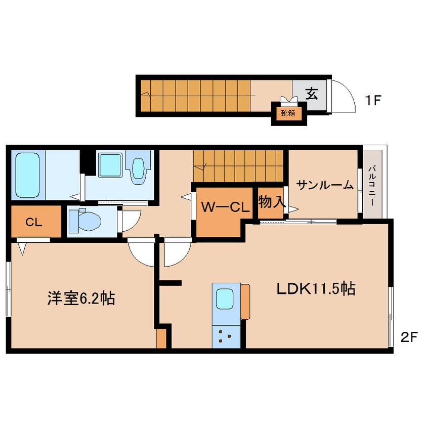 間取図 大和路線・関西本線/大和小泉駅 徒歩17分 1階 建築中