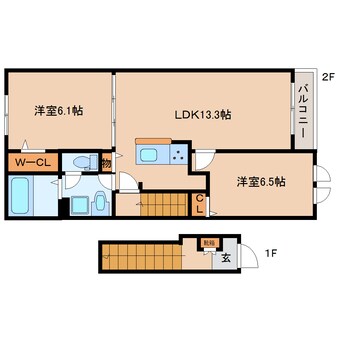 間取図 大和路線・関西本線/大和小泉駅 徒歩17分 1階 1年未満