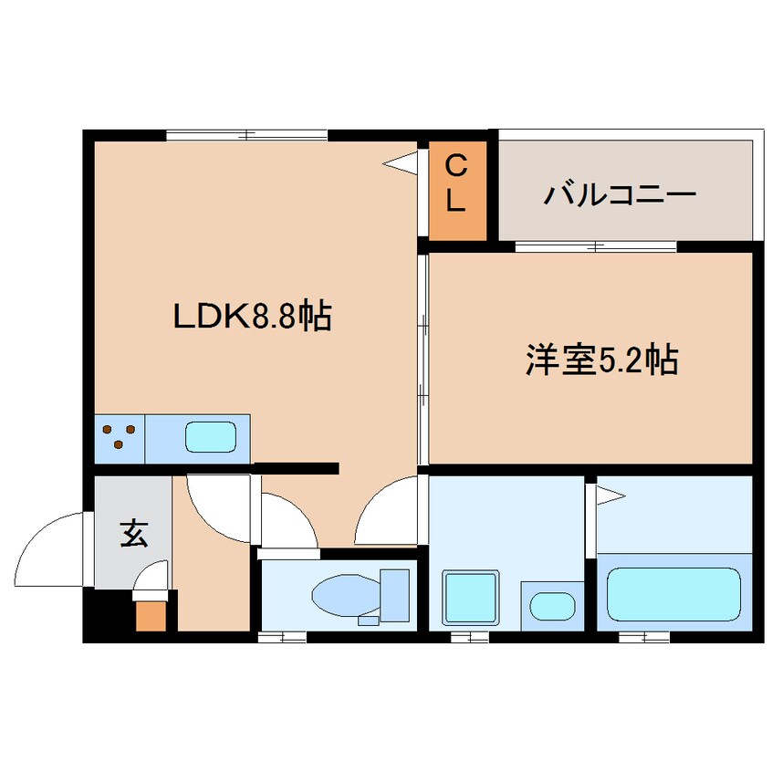 間取図 近鉄橿原線/近鉄郡山駅 徒歩4分 3階 1年未満