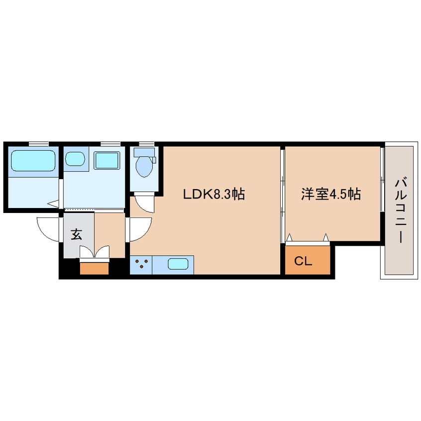 間取図 近鉄橿原線/近鉄郡山駅 徒歩8分 2階 築1年