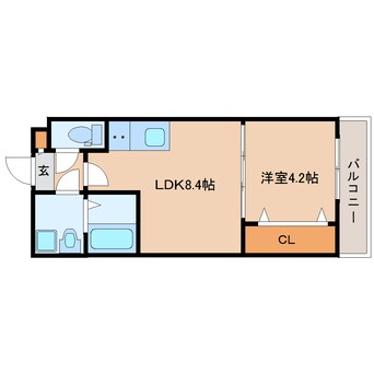 間取図 近鉄橿原線/近鉄郡山駅 徒歩5分 1階 1年未満