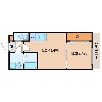 間取図 近鉄橿原線/近鉄郡山駅 徒歩5分 3階 1年未満