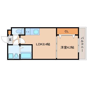 間取図 近鉄橿原線/近鉄郡山駅 徒歩5分 2階 1年未満