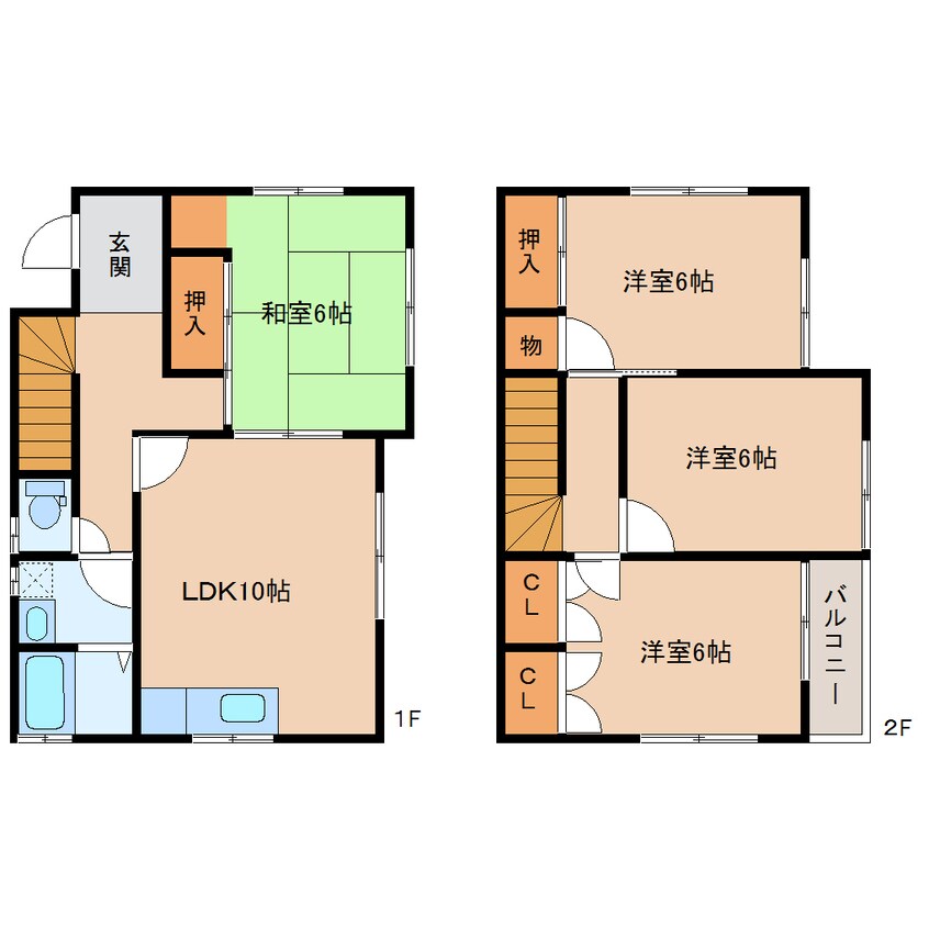 間取図 近鉄橿原線/九条駅 徒歩12分 1階 築31年