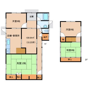 間取図 近鉄橿原線/近鉄郡山駅 徒歩5分 1階 築46年