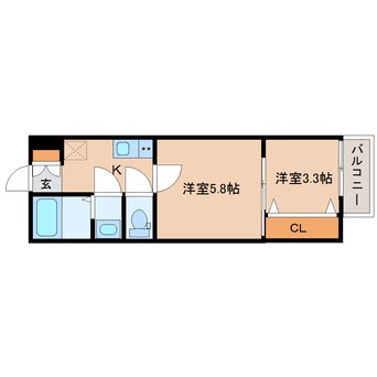 間取図 近鉄橿原線/九条駅 徒歩1分 2階 建築中