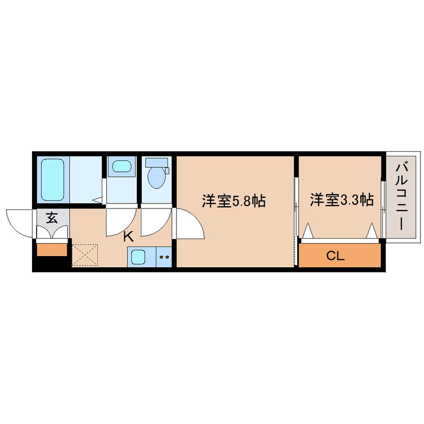 間取図 近鉄橿原線/九条駅 徒歩1分 2階 建築中