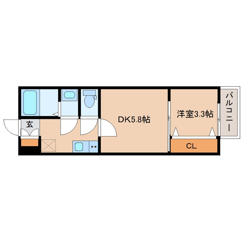 間取図 近鉄橿原線/九条駅 徒歩1分 3階 建築中