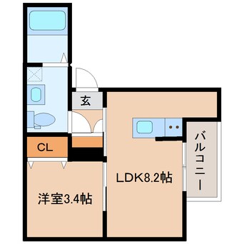 間取図 近鉄橿原線/九条駅 徒歩1分 2階 建築中