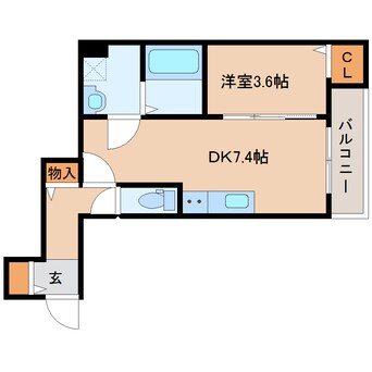 間取図 近鉄橿原線/近鉄郡山駅 徒歩9分 1階 建築中