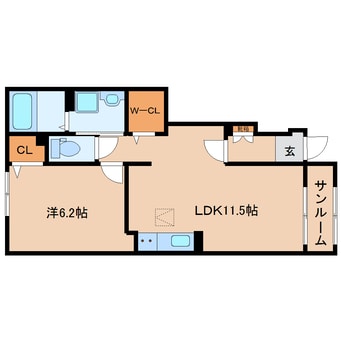 間取図 大和路線・関西本線/大和小泉駅 徒歩15分 1階 1年未満