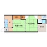 近鉄橿原線/筒井駅 徒歩3分 1階 築55年 2Kの間取り