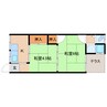 近鉄橿原線/筒井駅 徒歩3分 1階 築55年 2Kの間取り