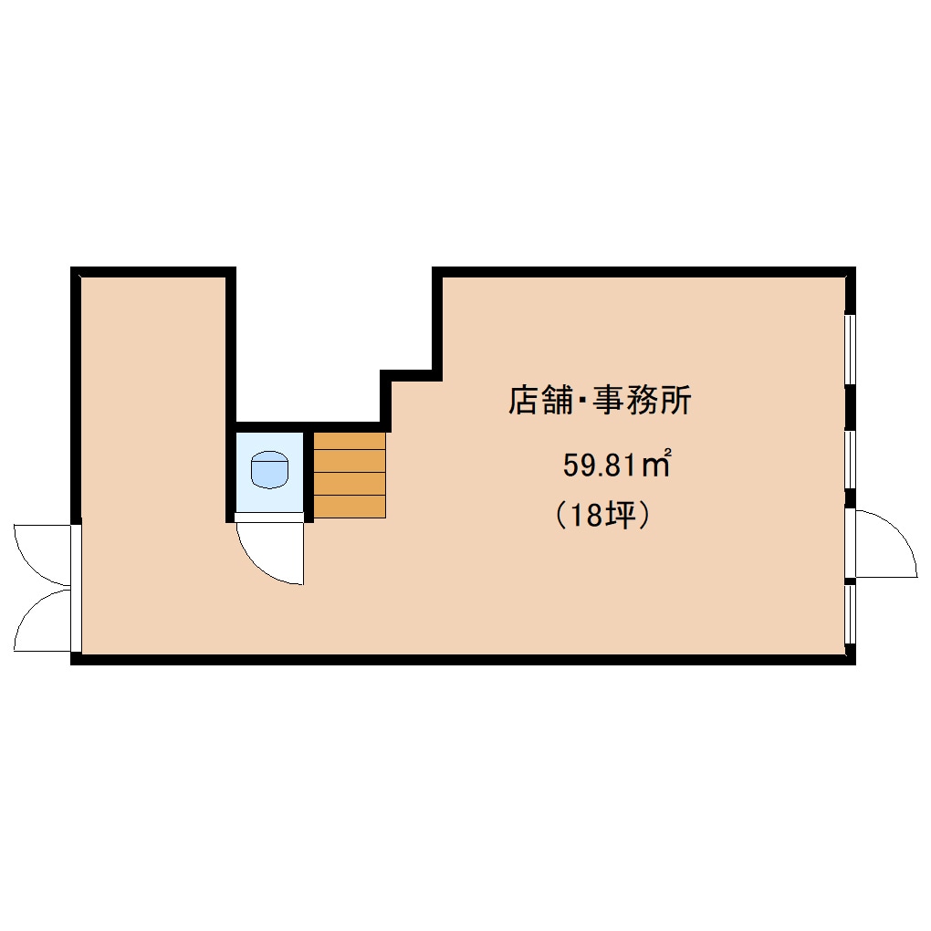 間取り図 大和路線・関西本線/郡山駅 徒歩1分 1階 築49年
