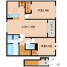 近鉄橿原線/平端駅 徒歩12分 2階 建築中 2LDKの間取り