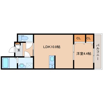 間取図 近鉄橿原線/近鉄郡山駅 徒歩7分 1階 建築中