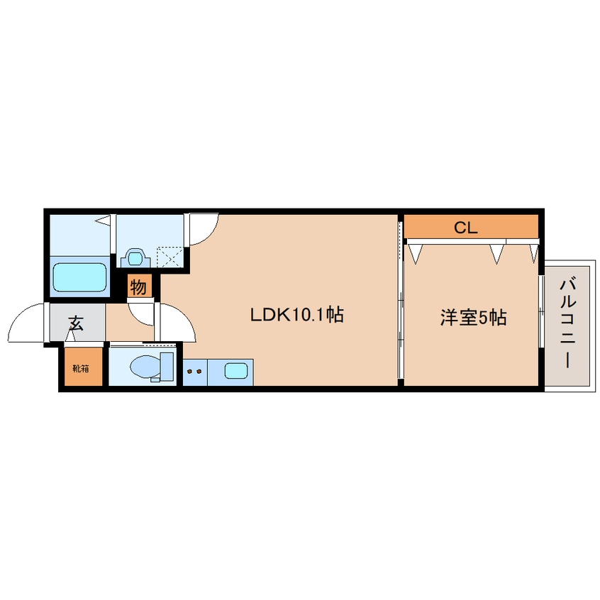間取図 近鉄橿原線/近鉄郡山駅 徒歩3分 1階 建築中